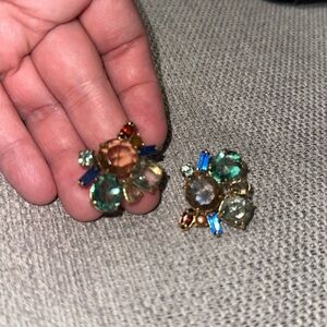 NWOT NEW J. CREW JEWEL CLUSTER EARRINGS RHINESTONE BLING